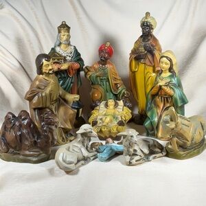 1950’s Manger Figurine Set 11 Pieces Made in Japan